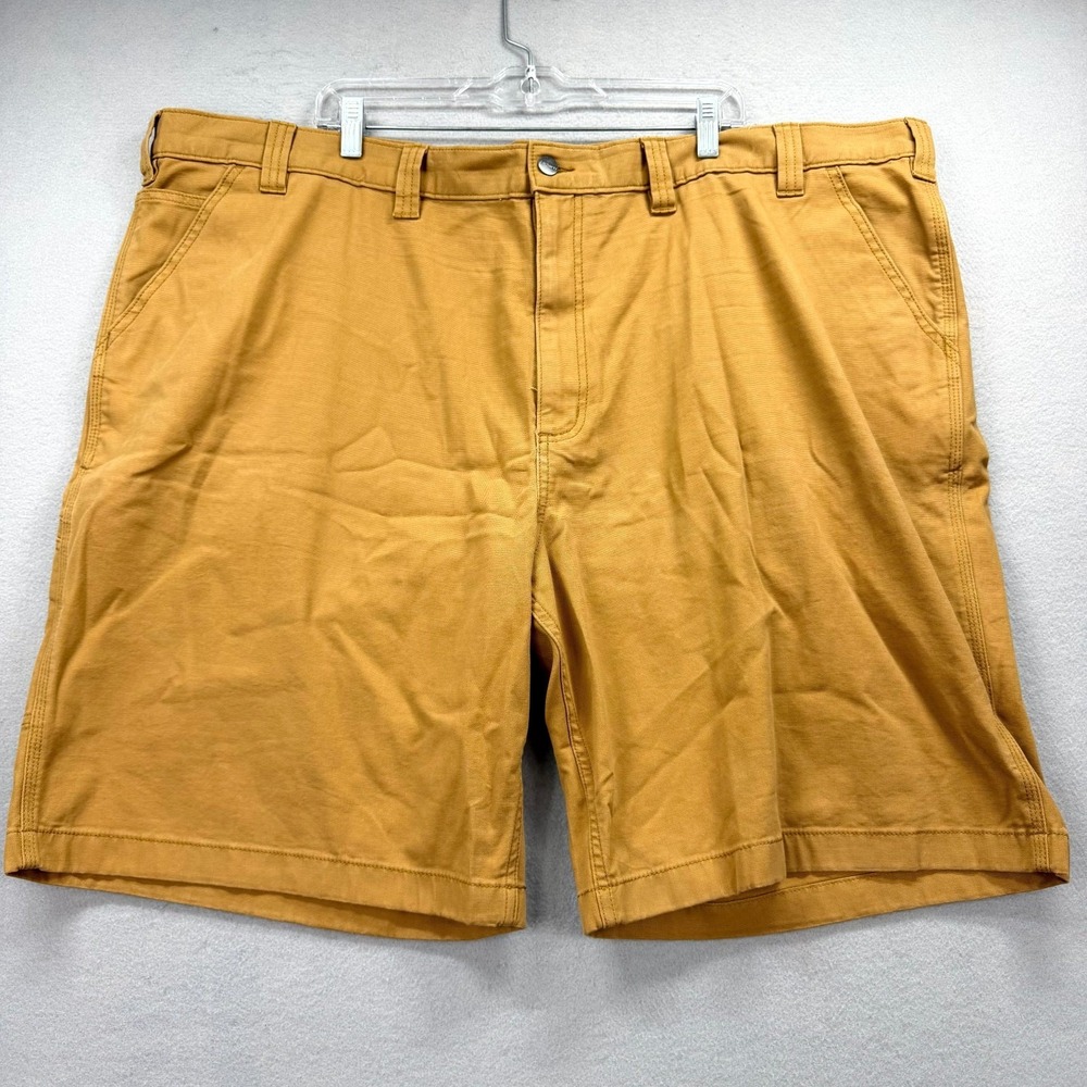 Carhartt Canvas Work Shorts Mens 50 Brown Cotton Rugged Flex Relaxed Fit Outdoor